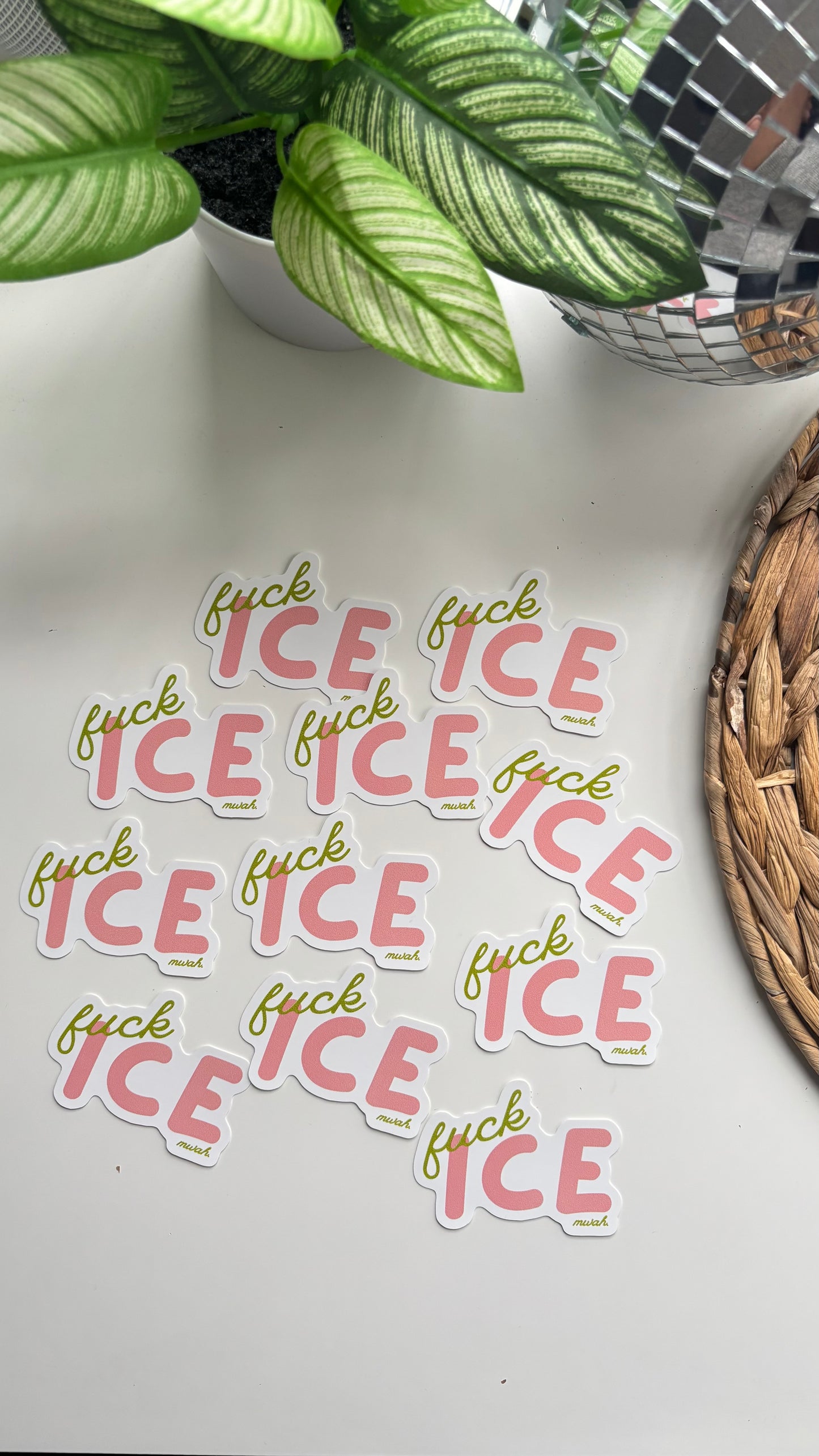 Fuck Ice -Pink + Green