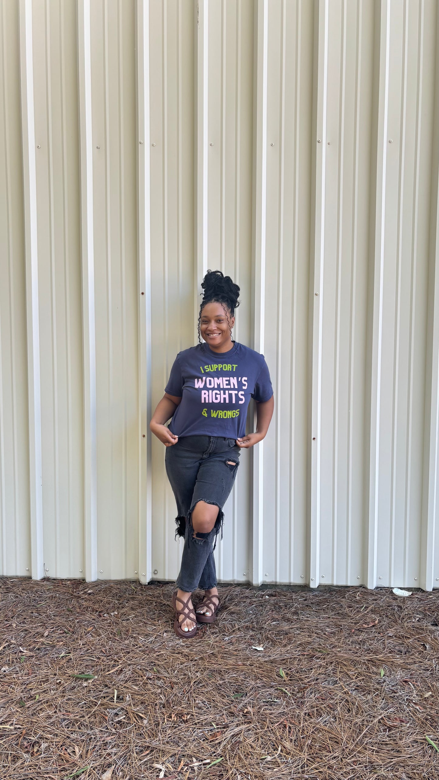 I Support Women’s Rights & Wrongs Shirt - Navy