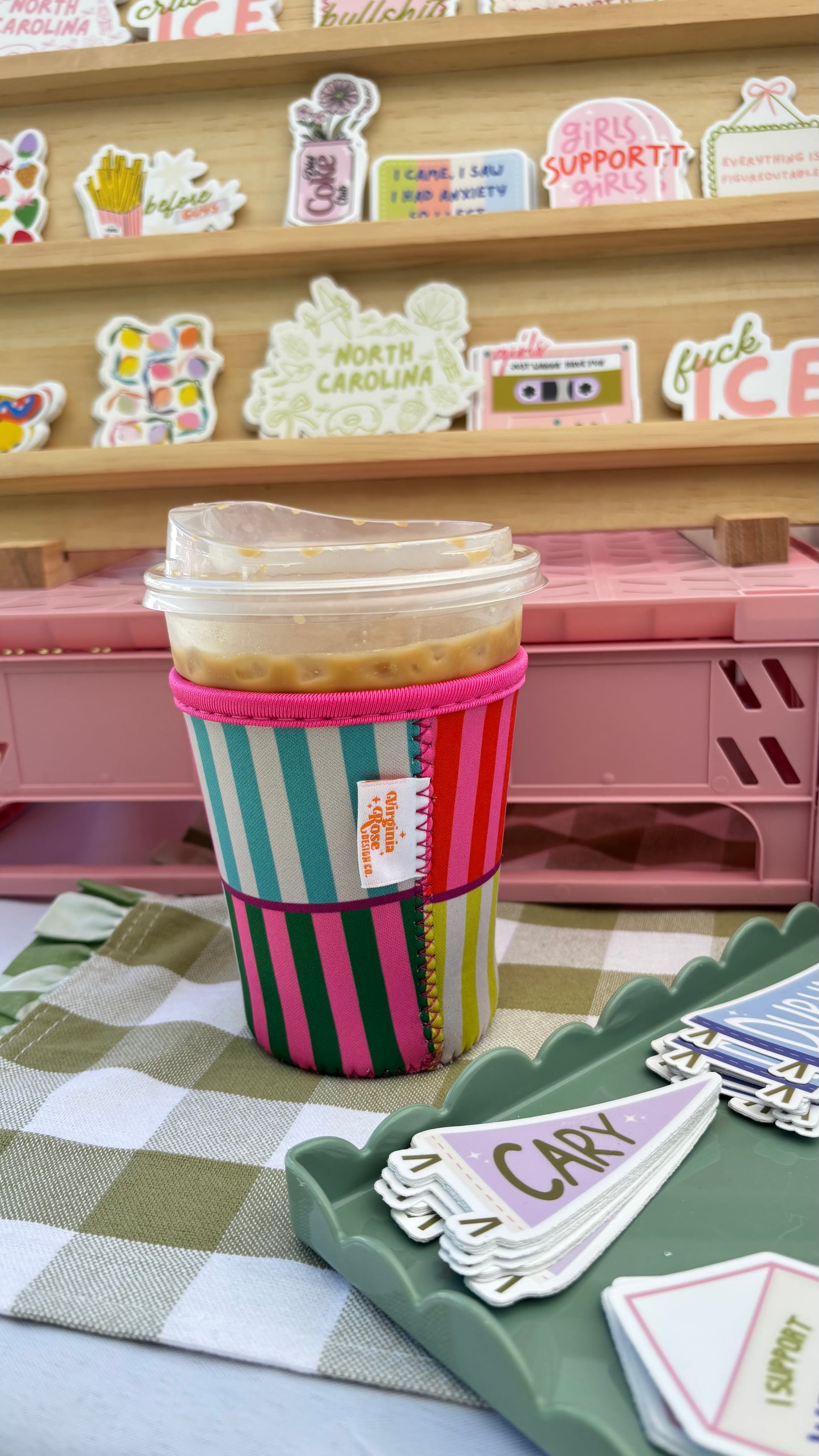 Multi-Striped Cup Sleeve