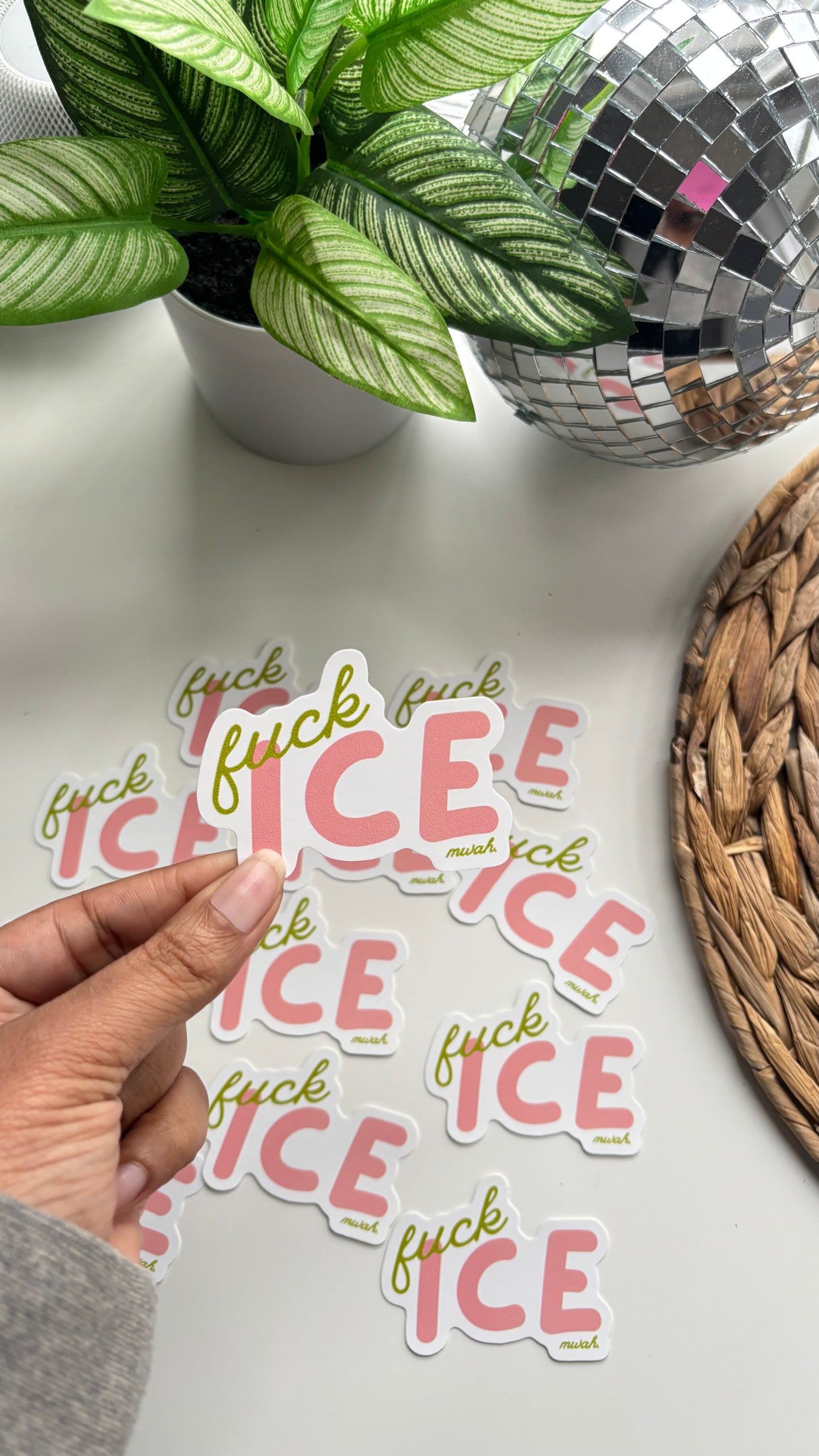 Fuck Ice -Pink + Green