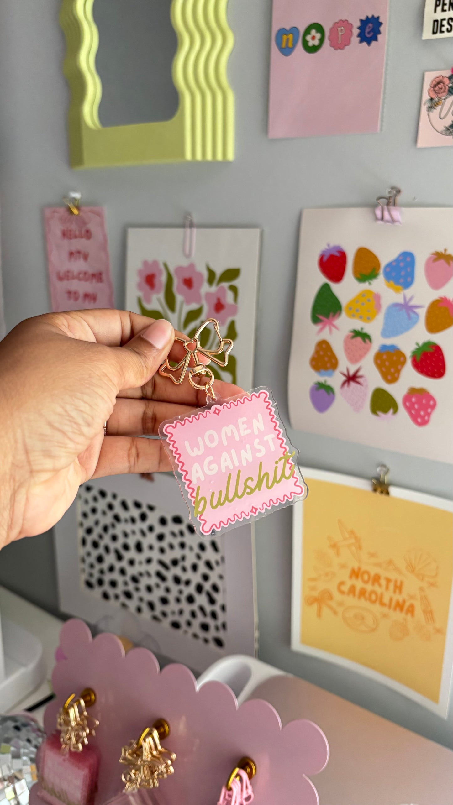Woman Against Bullshit Keychain