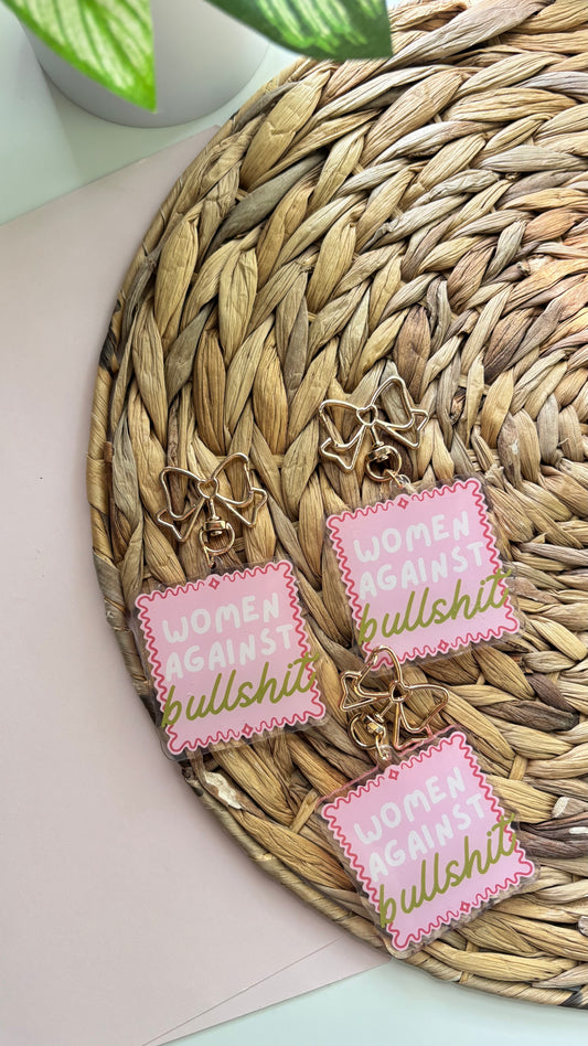 Woman Against Bullshit Keychain
