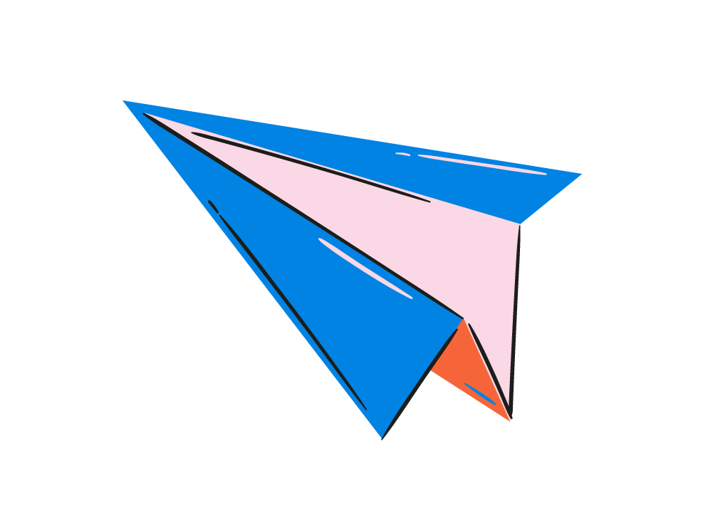 Paper Airplane Sticker