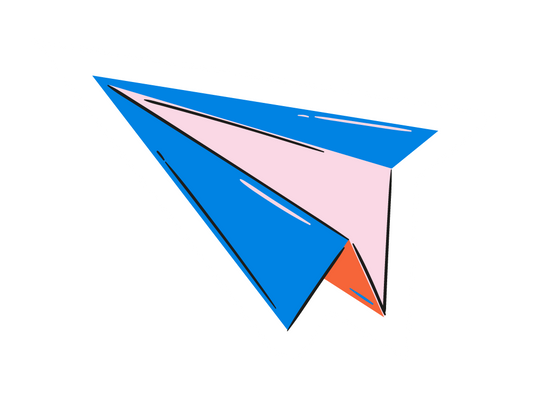 Paper Airplane Sticker
