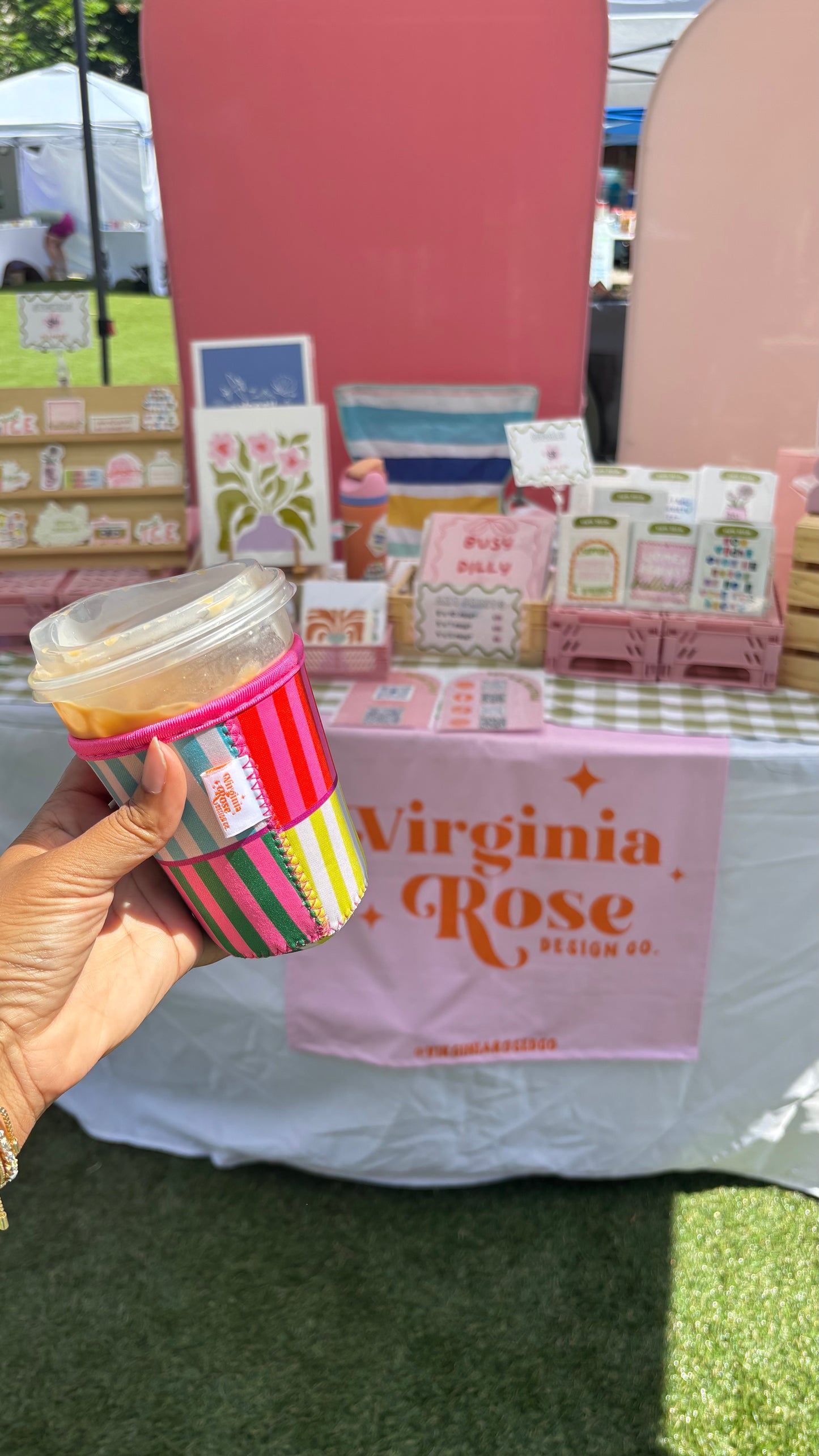 Multi-Striped Cup Sleeve