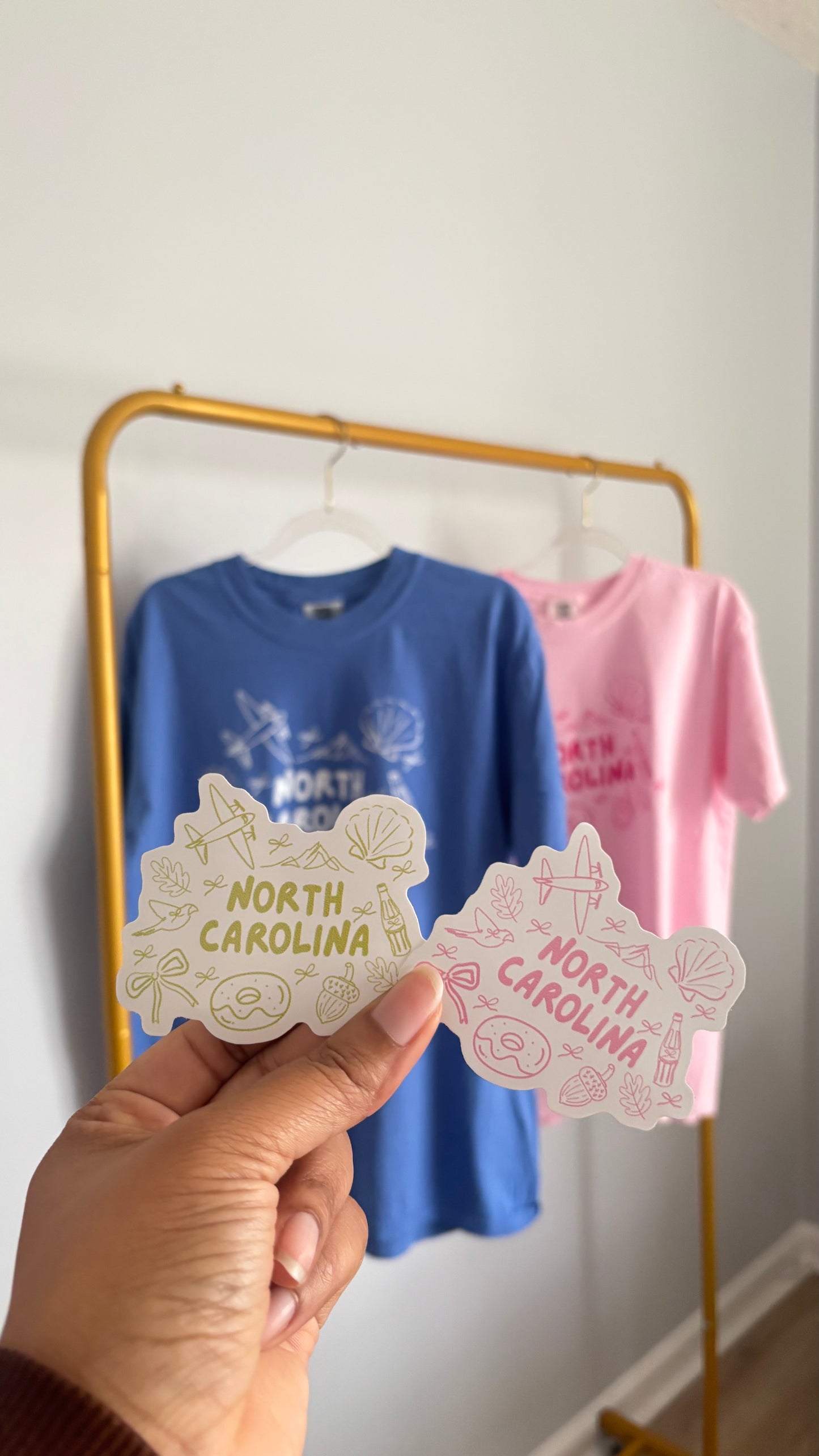 North Carolina Sticker - Pink