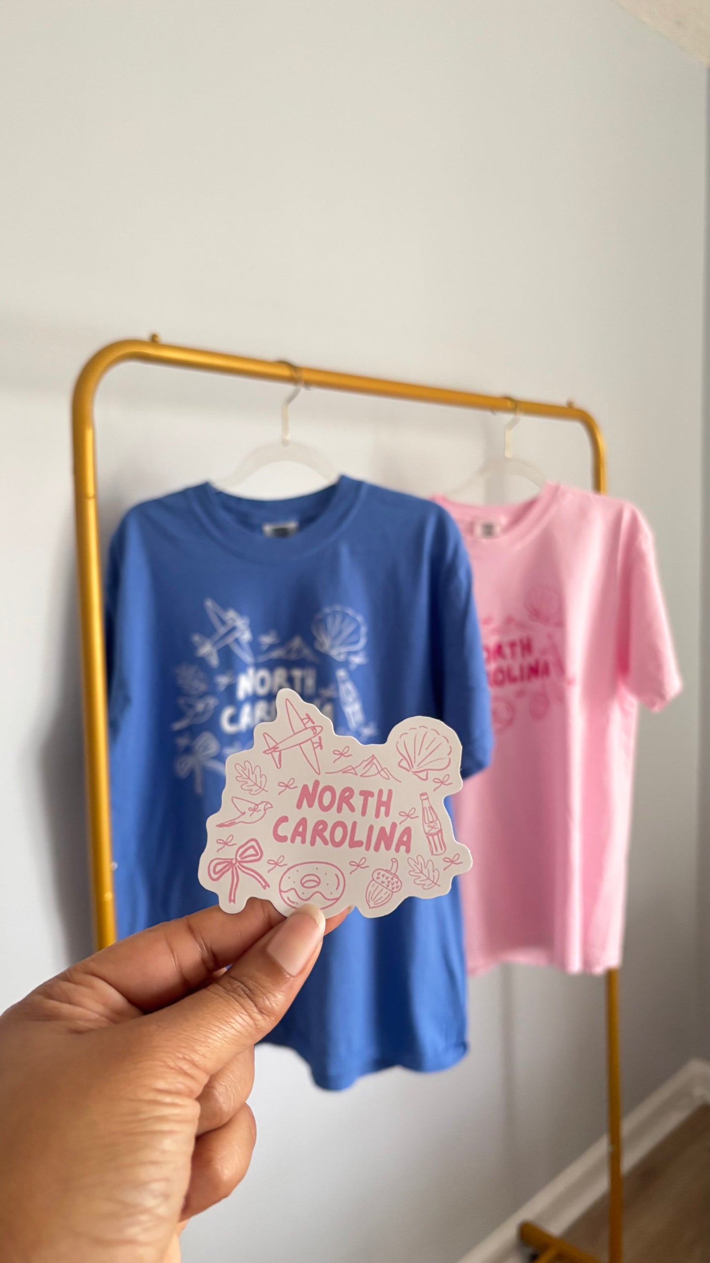 North Carolina Sticker - Pink