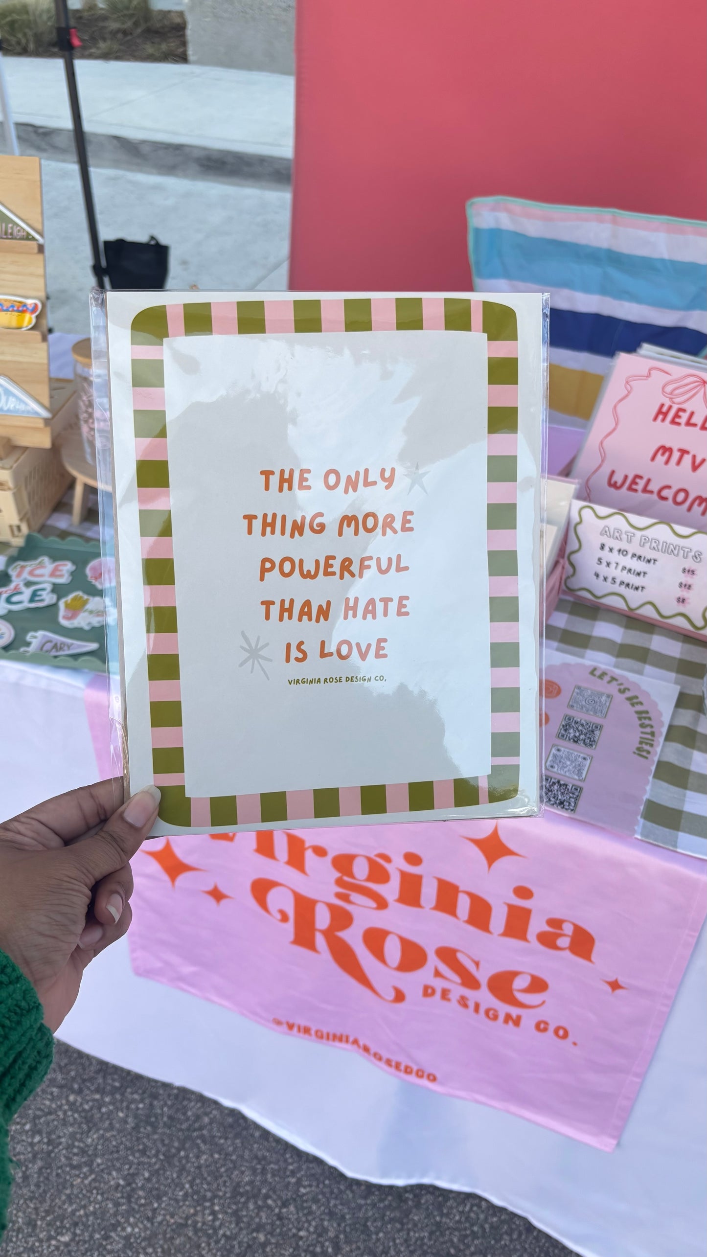The Only Thing More Powerful Than Hate Is Love 8 x 10 Print