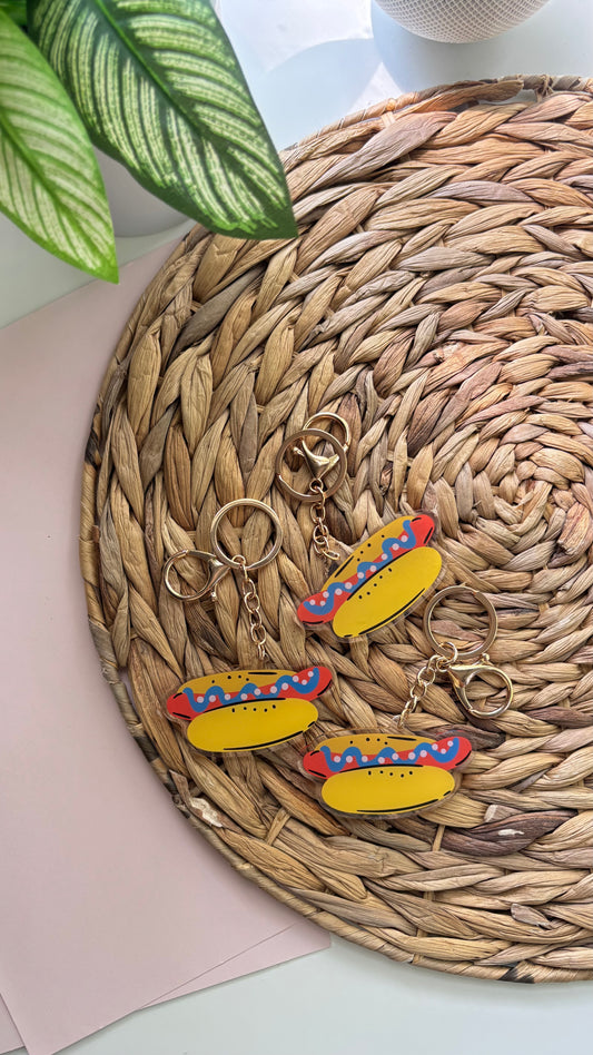 Hotdog Keychain