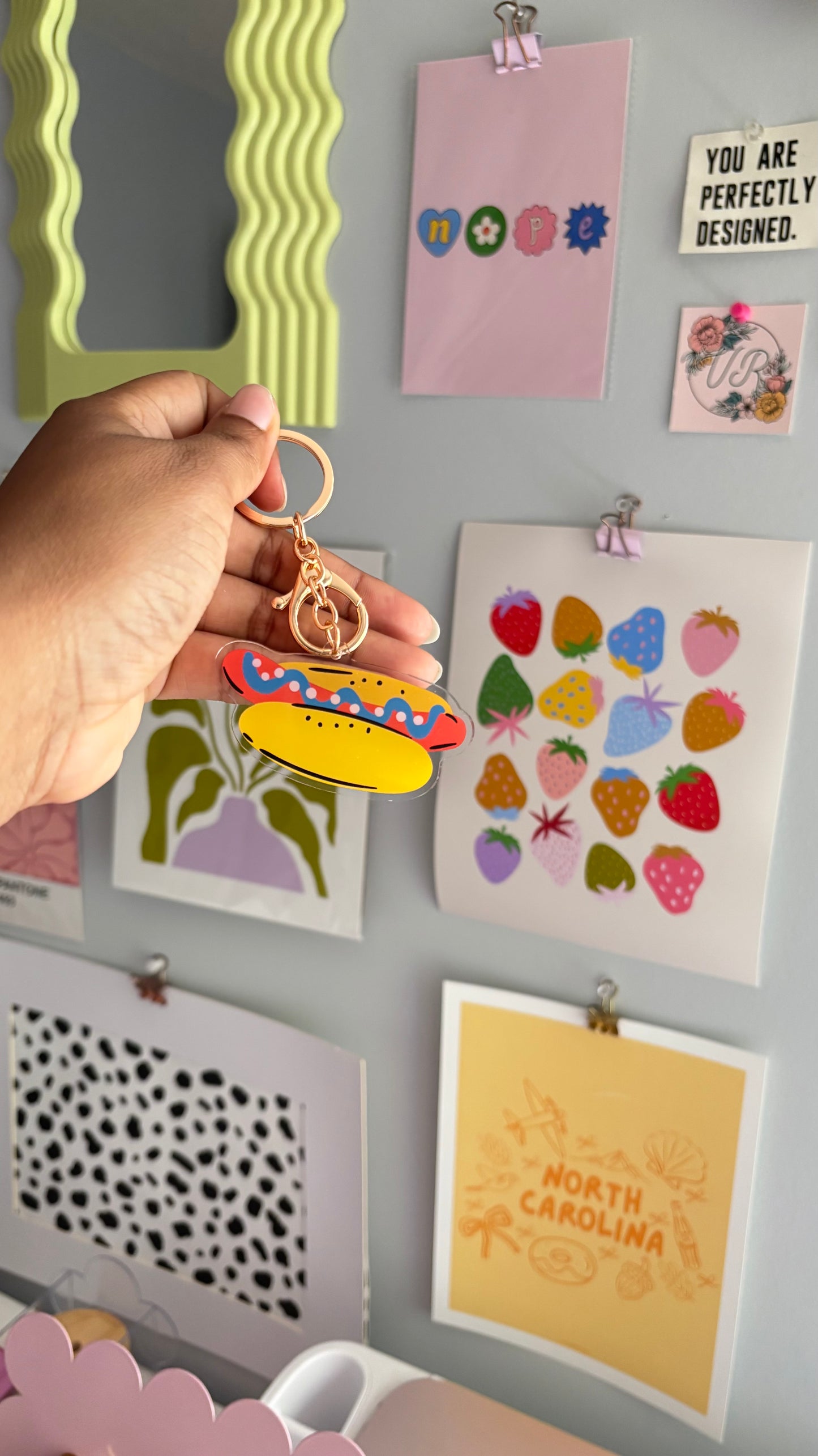 Hotdog Keychain