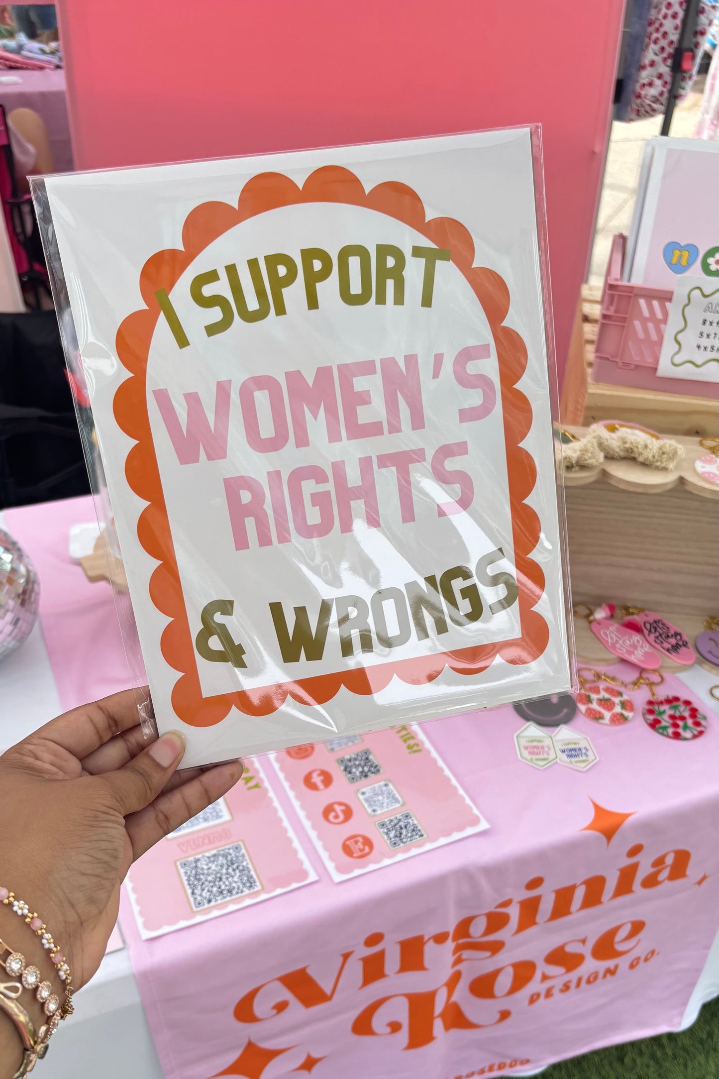 I Support Women's Rights & Wrongs 8 x 10 Print