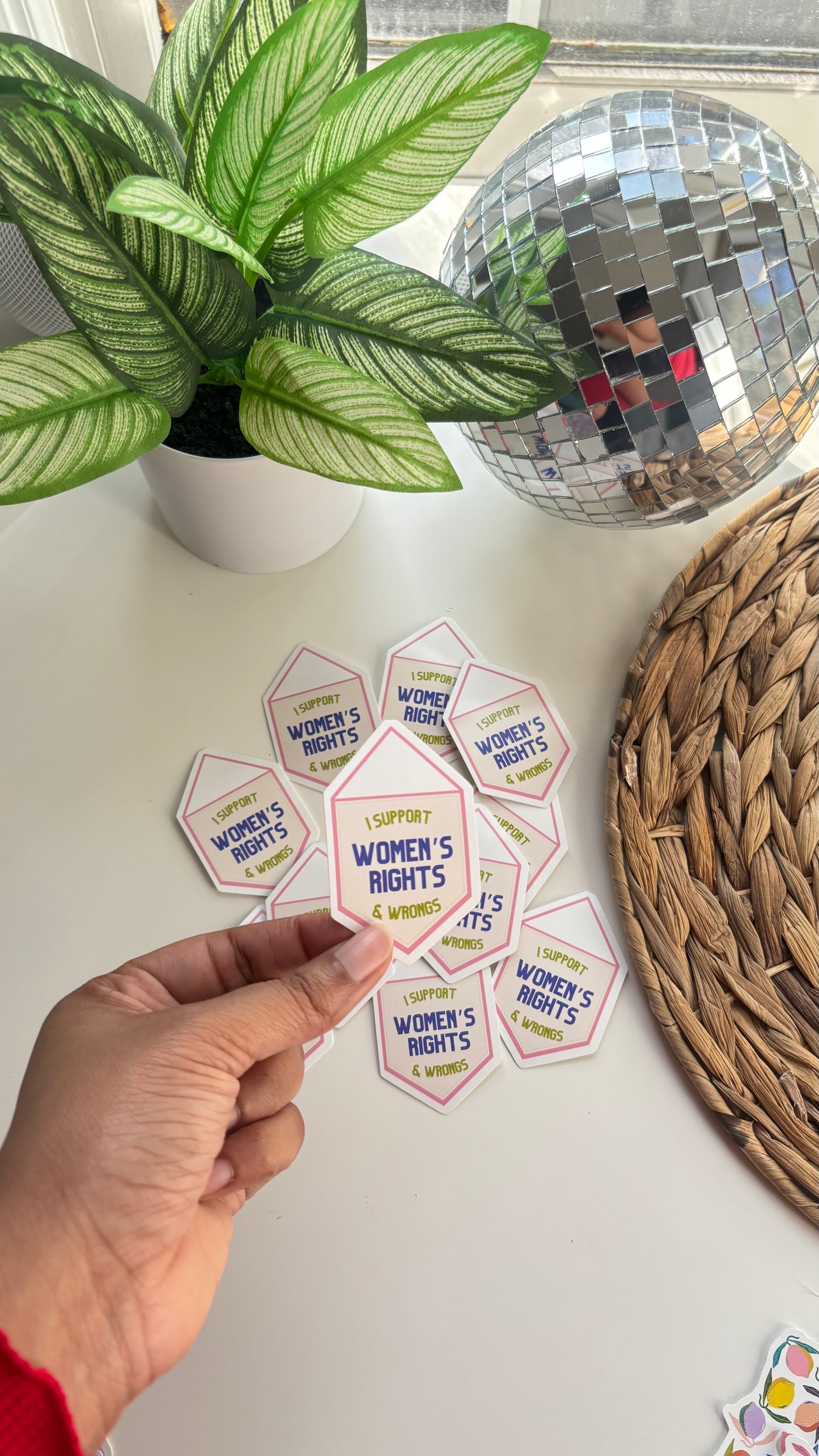 I Support Women's Rights & Wrongs Sticker